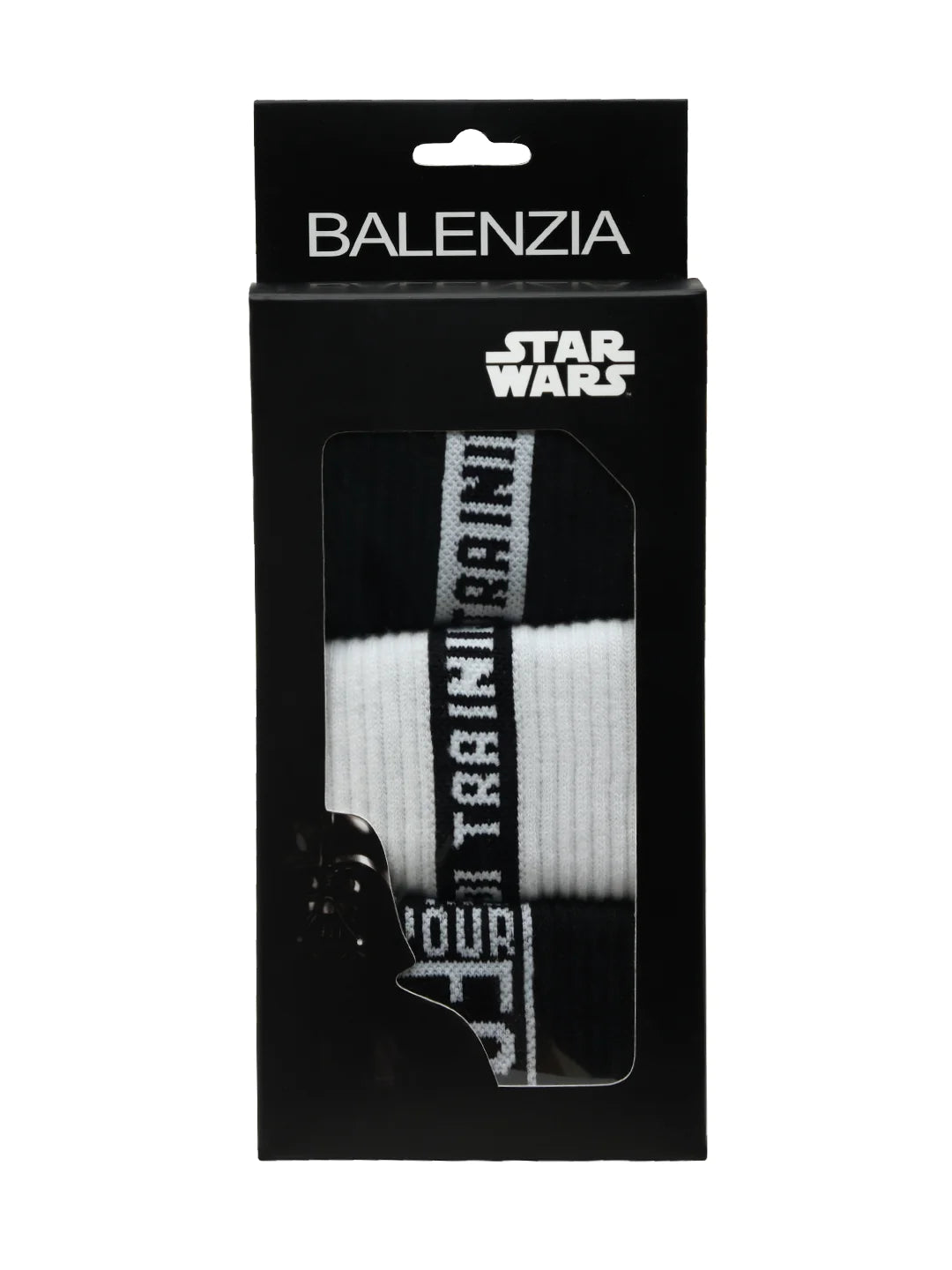 Star wars gift pack for men- classic black & white - jedi training and find your force-high ankle socks (pack of 3 pairs/1u)