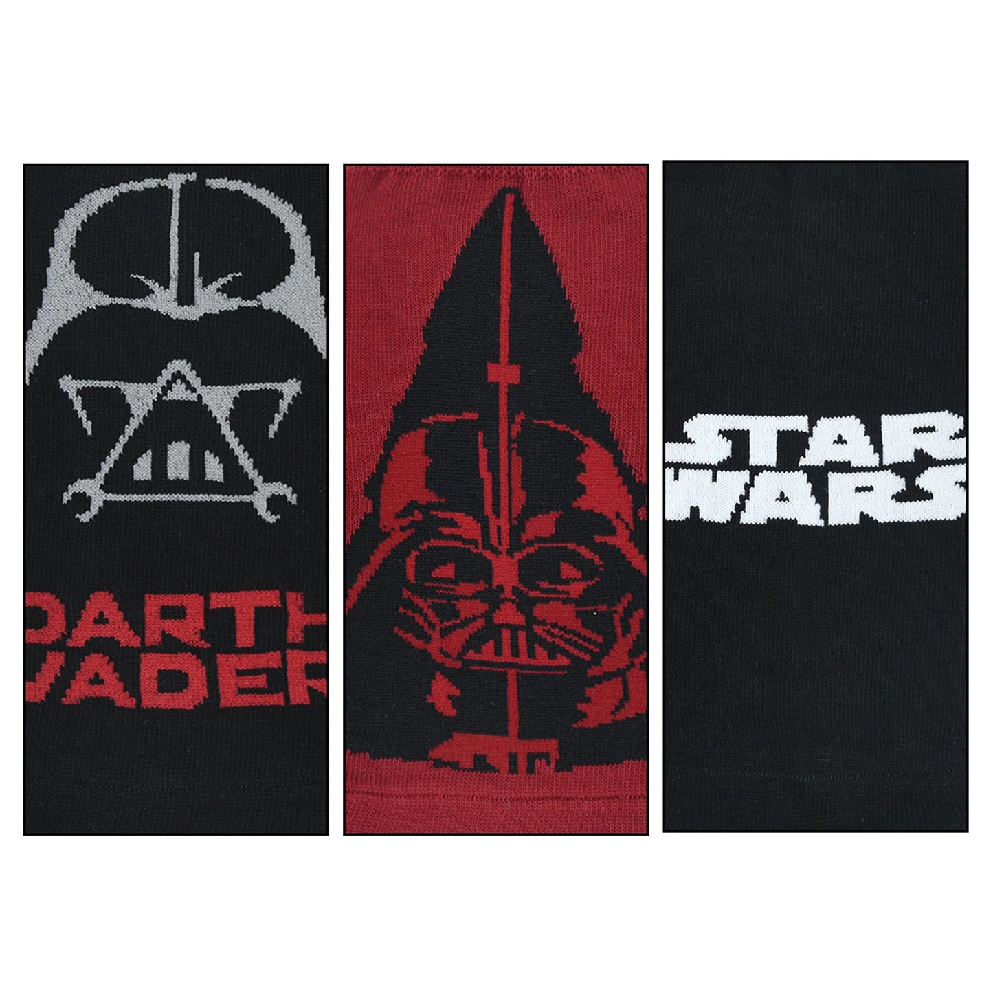 Star wars gift pack for men- star wars logo and darth vader-ankle length socks (multicolored) (pack of 3 pairs/1u)