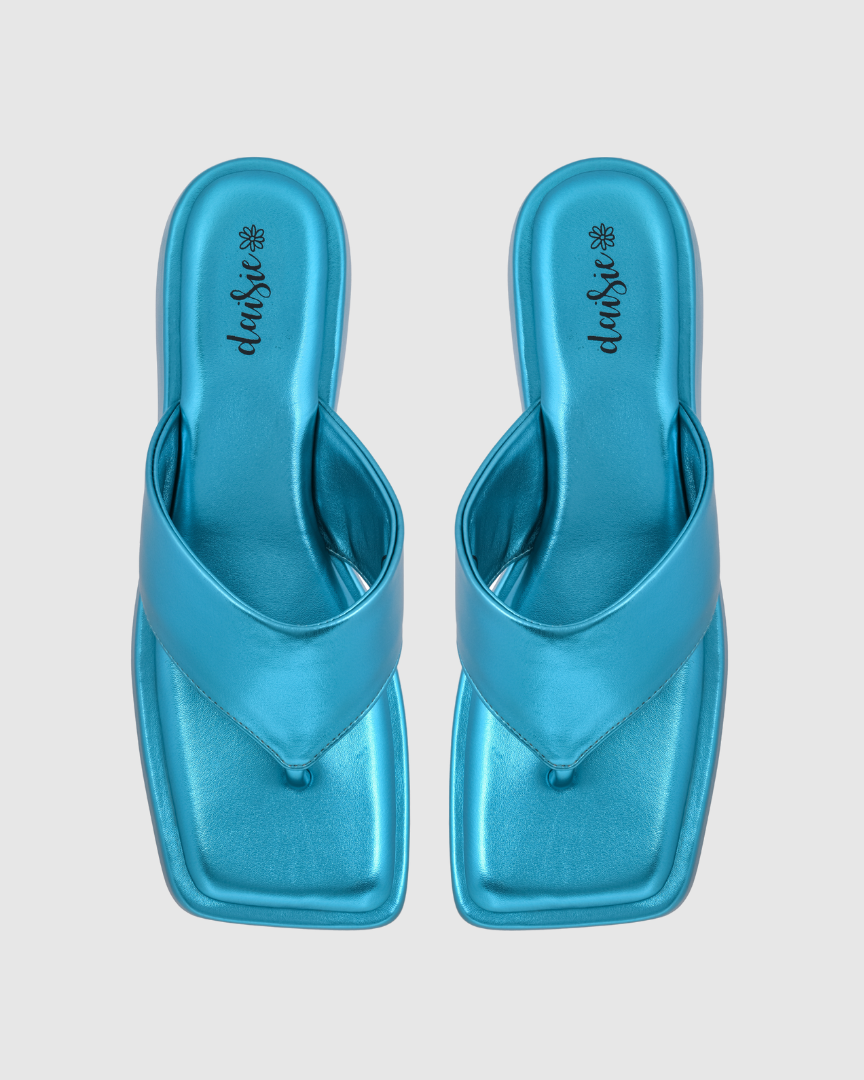 Y2K Chunky Bling Blue platforms