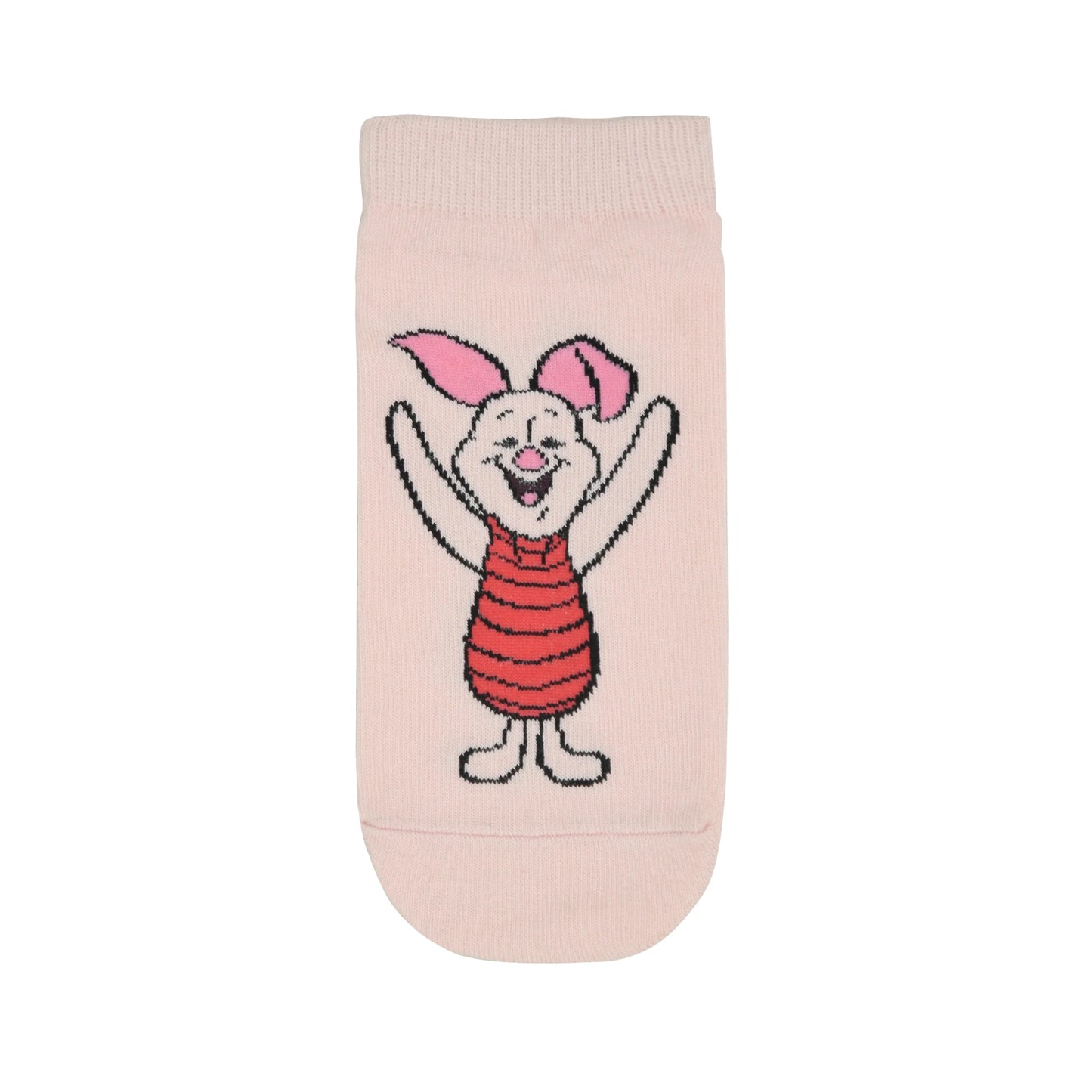 Balenzia x disney winnie the pooh lowcut socks for women-pooh,piglet,eeyore (pack of 3 pairs/1u)(free size) cream, pink, blue