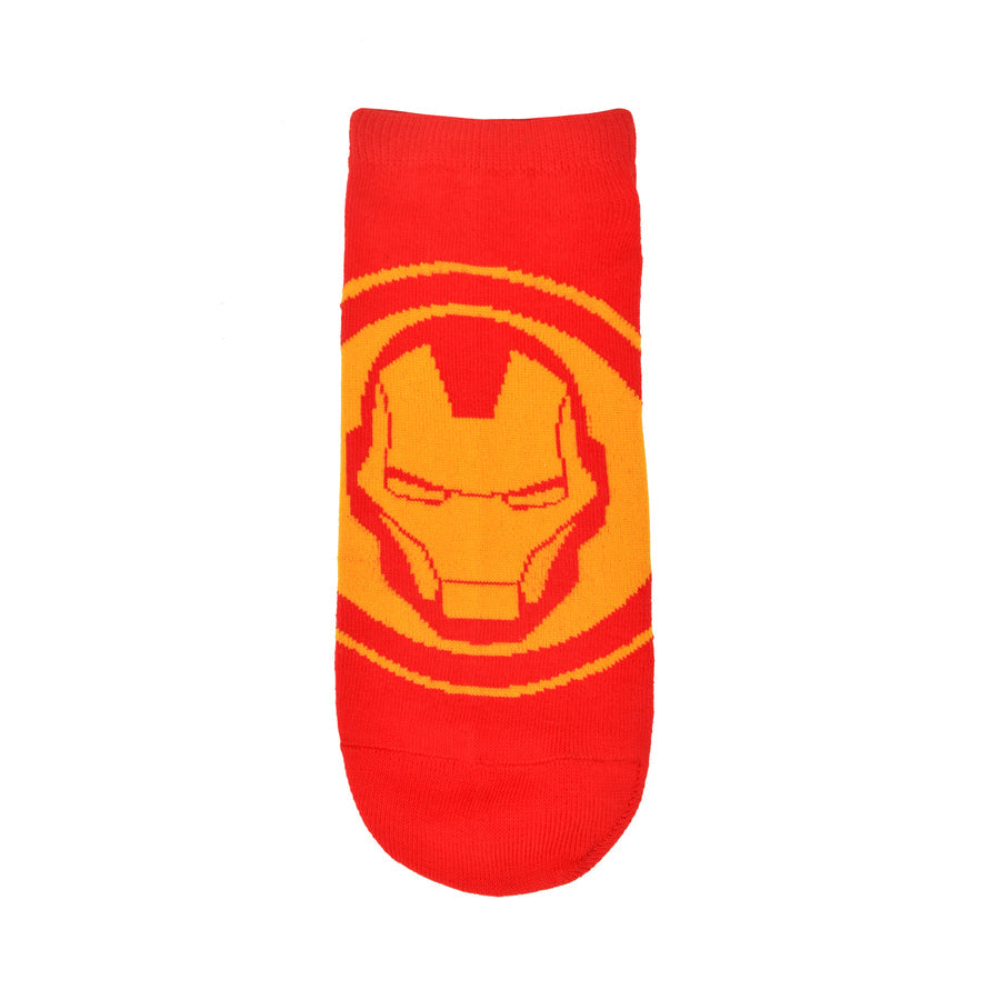 Balenzia x marvel iron man,captain america & hulk logo ankle length socks for men-(pack of 3 pairs/1u)(free size)blue,red,green