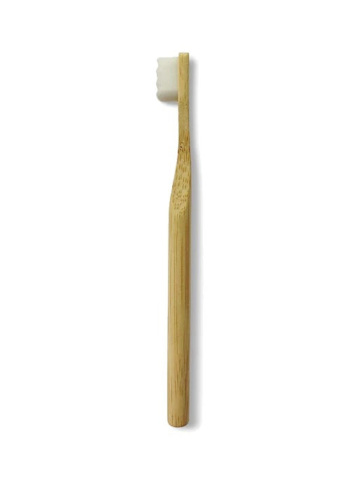 Bamboo toothbrush – super soft nano white bristles – round handle