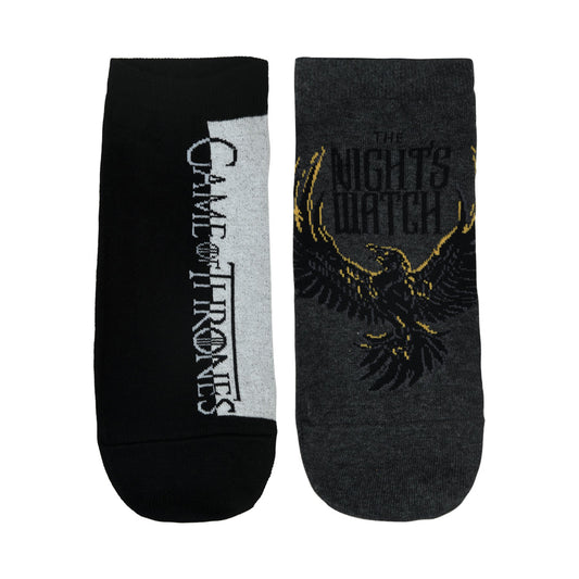 Balenzia x game of thrones the night’s watch ankle length socks for men (free size)(pack of 2 pairs/1u)grey & black