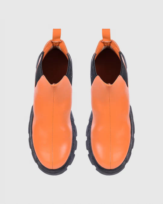 Y2K Orange Ankle Boots