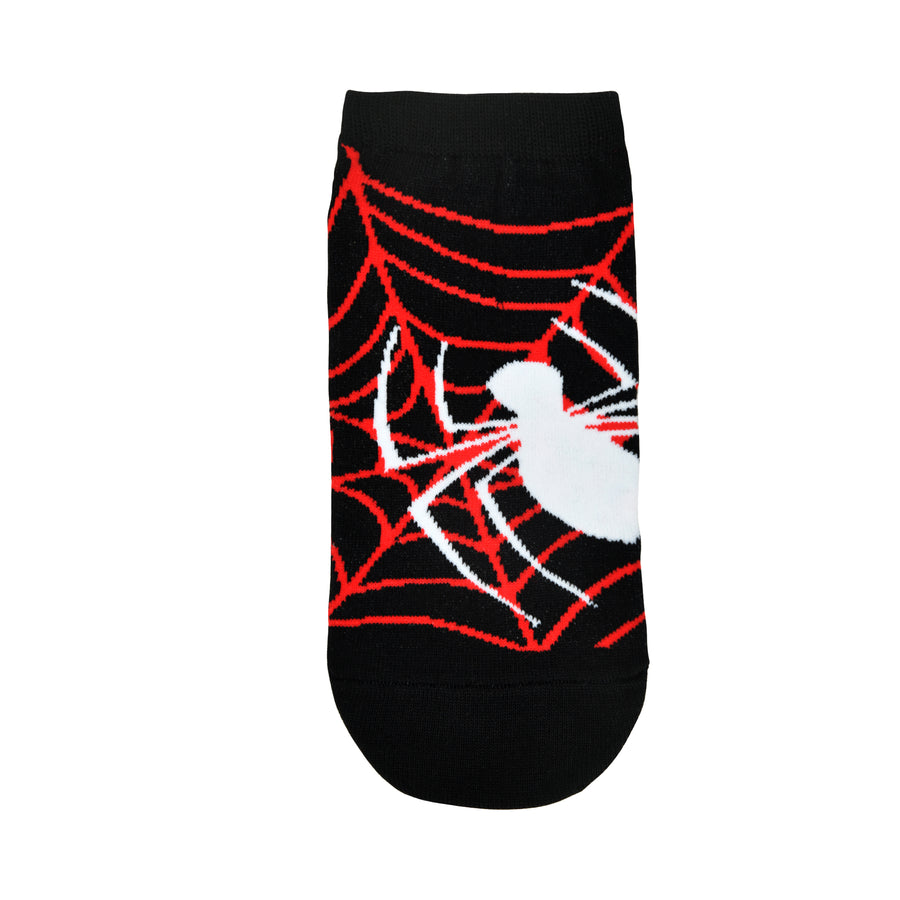 Balenzia x marvel the amazing spider-man themed ankle length socks for men (pack of 2 pairs/1u)(free size) red,blue