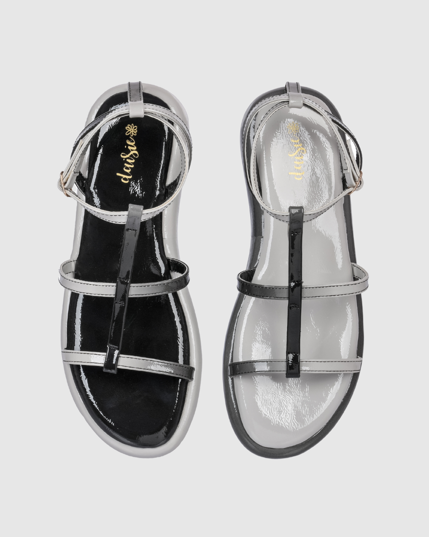 Y2K Ombre White&Black Sandals