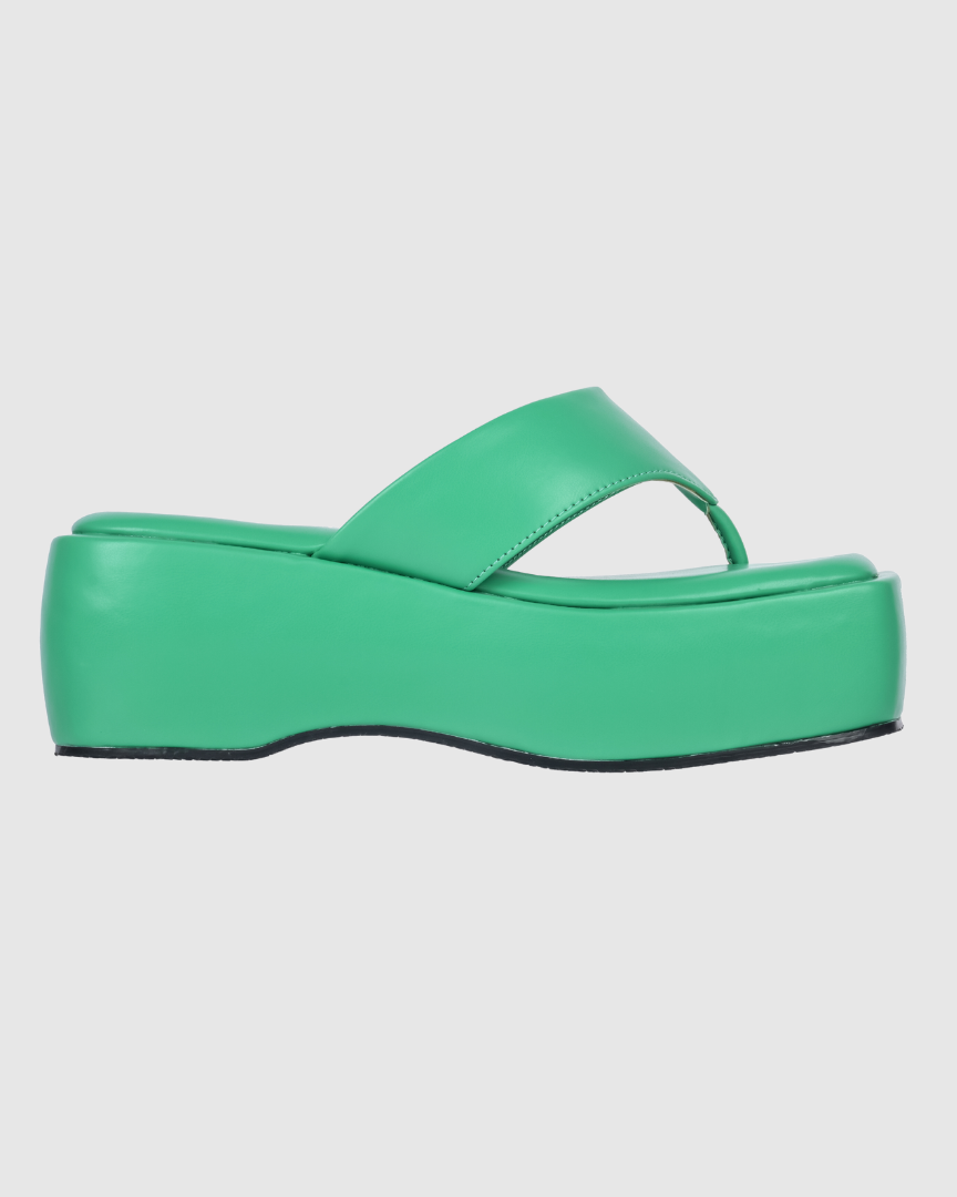 Y2k Block Chunky Bottega Green platforms