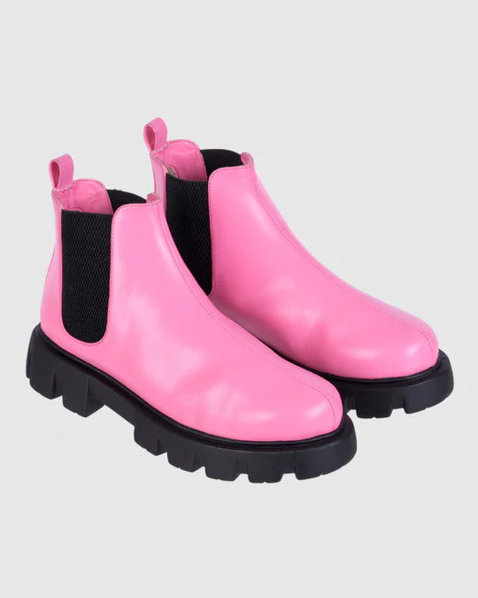 Y2K Candy Pink Ankle Boots