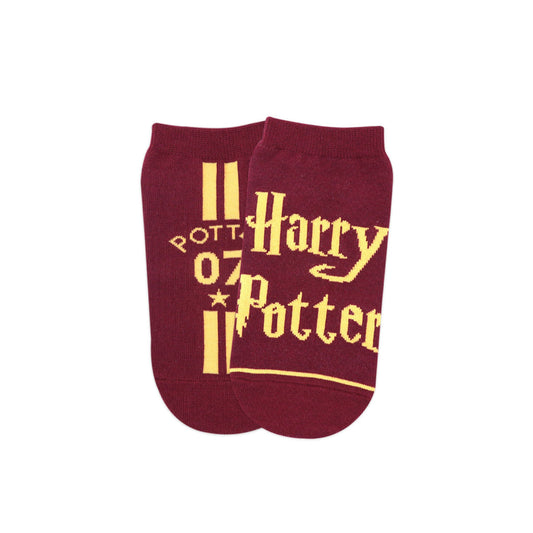 Balenzia x harry potter potter 07 & harry potter logo lowcut socks for women (pack of 2 pairs/1u)- maroon