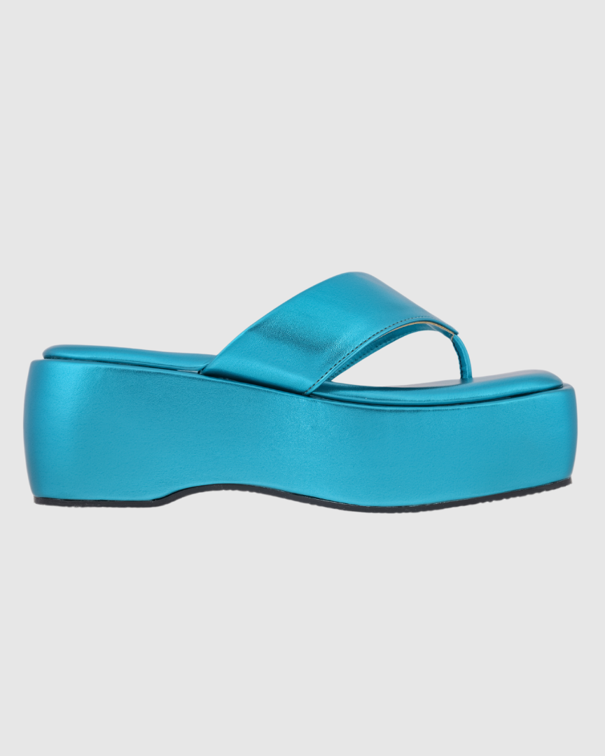 Y2K Chunky Bling Blue platforms