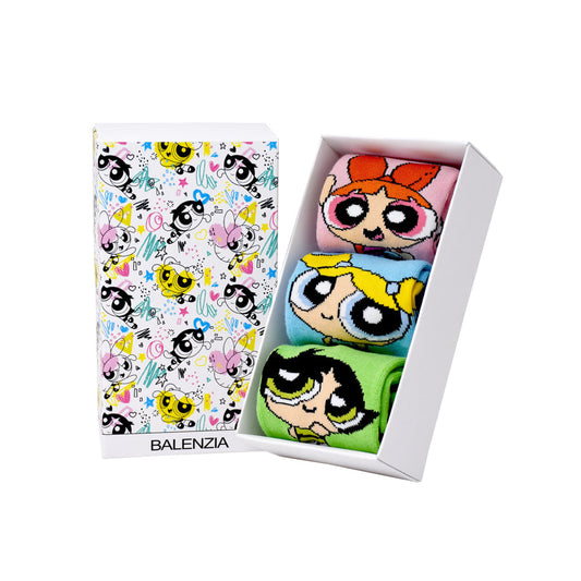 Powerpuff girls gift pack for women-lowcut socks(pack of 3 pairs/1u)