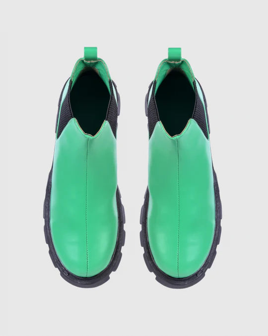 Y2K Hot Green Ankle Boots