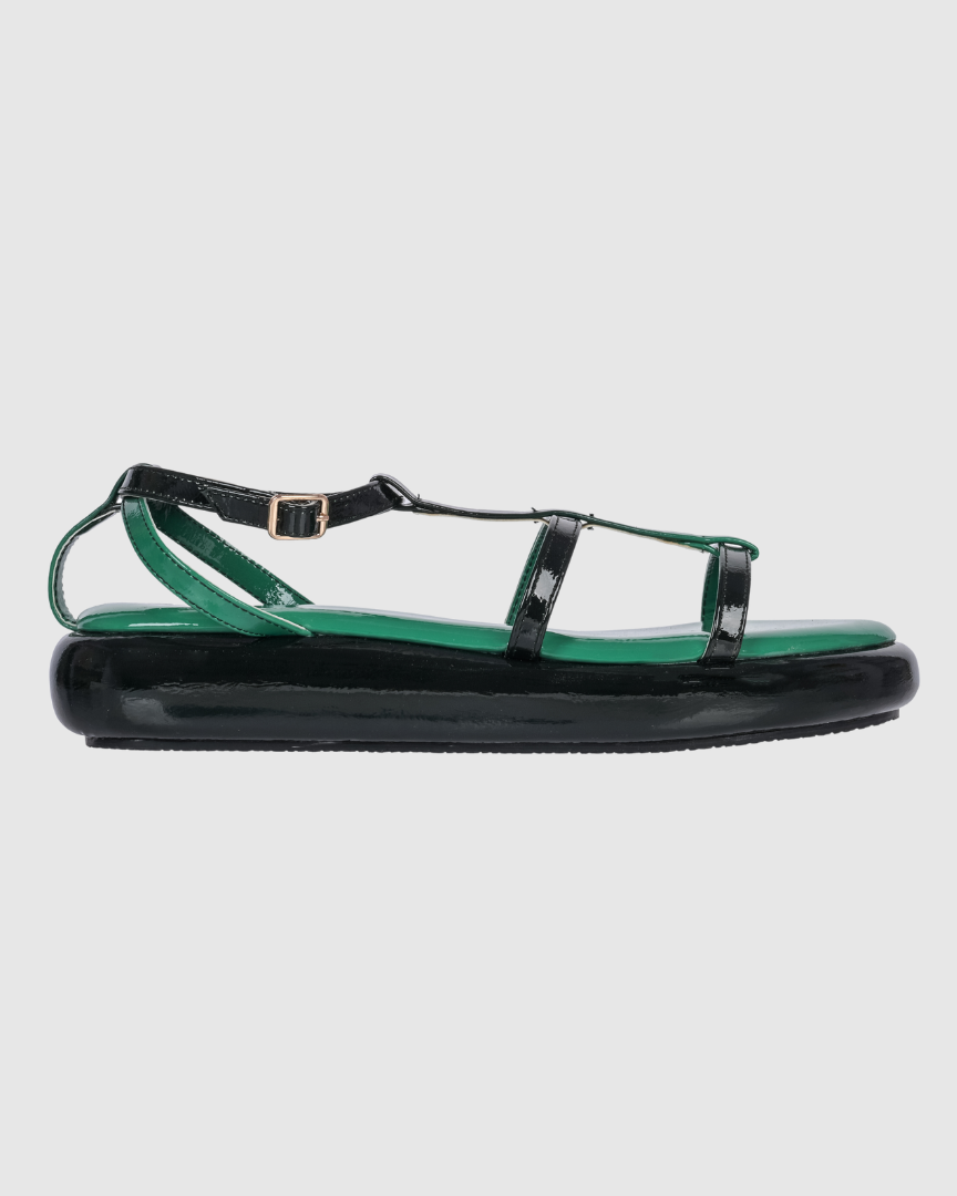 Y2K Ombre Green&Black Sandals