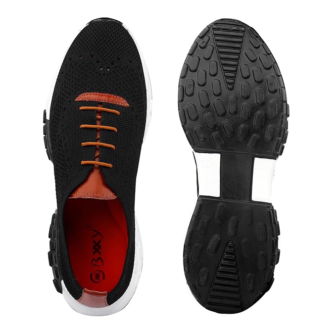 Men's Flyknite Material Casual Brogues Oxford Lace-Up Light Weight Outdoor Shoes.