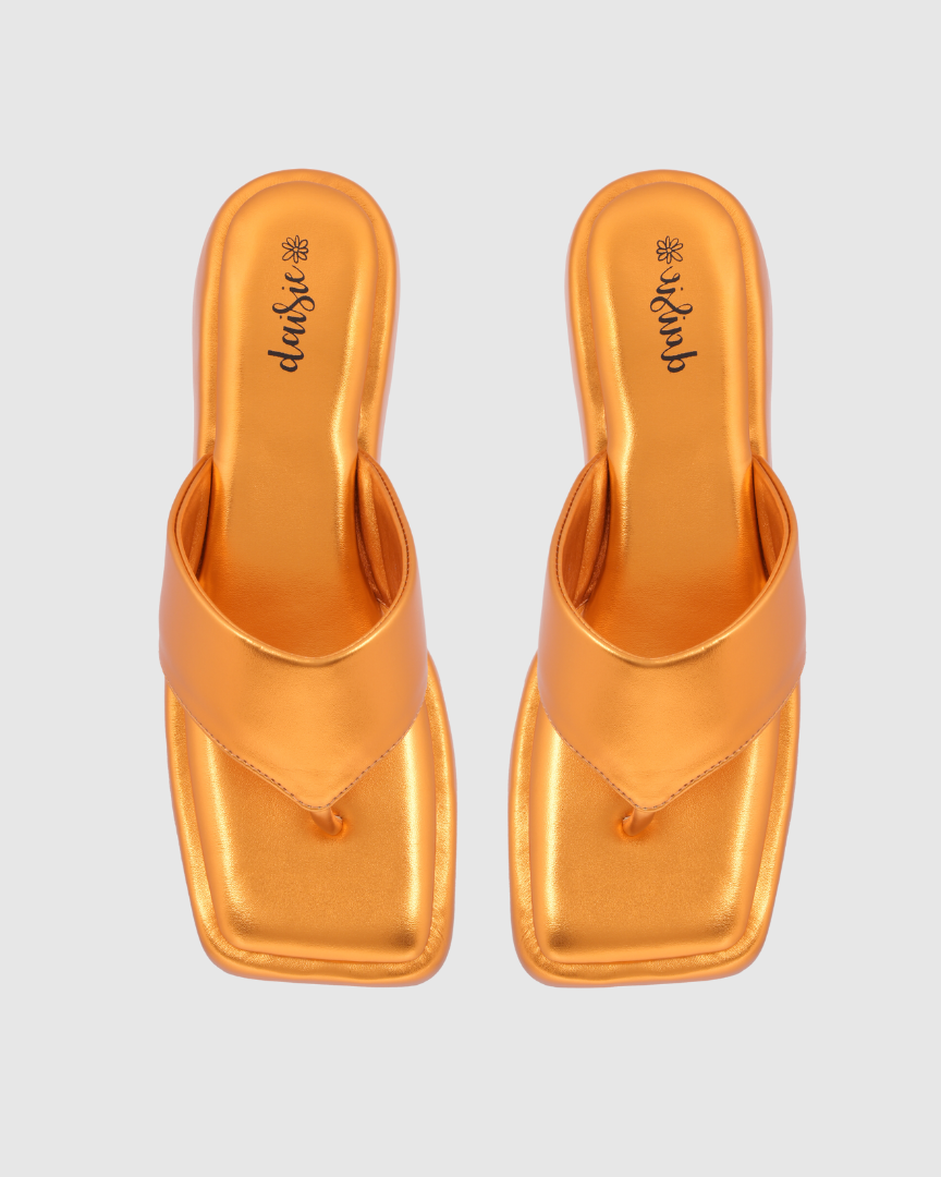 Y2K Chunky Bling Orange platforms