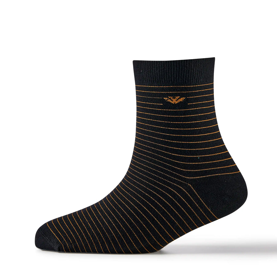 Young Wings Multicolor Stripes Design Free Size Ankle length Causal & Formal Wear Socks-(Pack of 5, Style no.2405-M1)