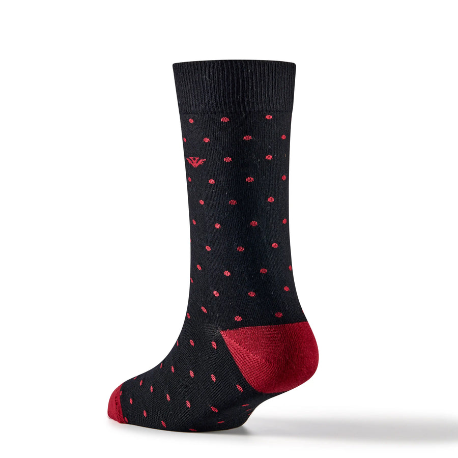 Young Wings Multicolor Dots Design Free Size Calf Length Causal & Formal Wear Socks-(Pack of 5, Style no.3702-M1)