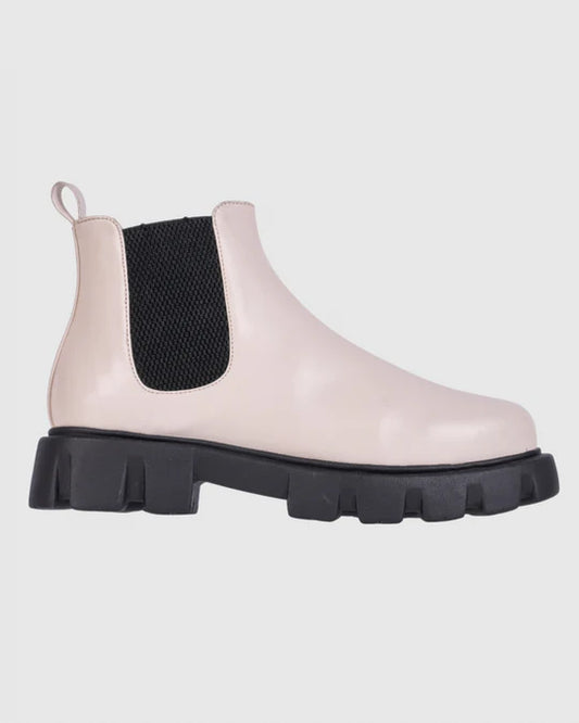 Y2K Basic Creme Ankle Boots