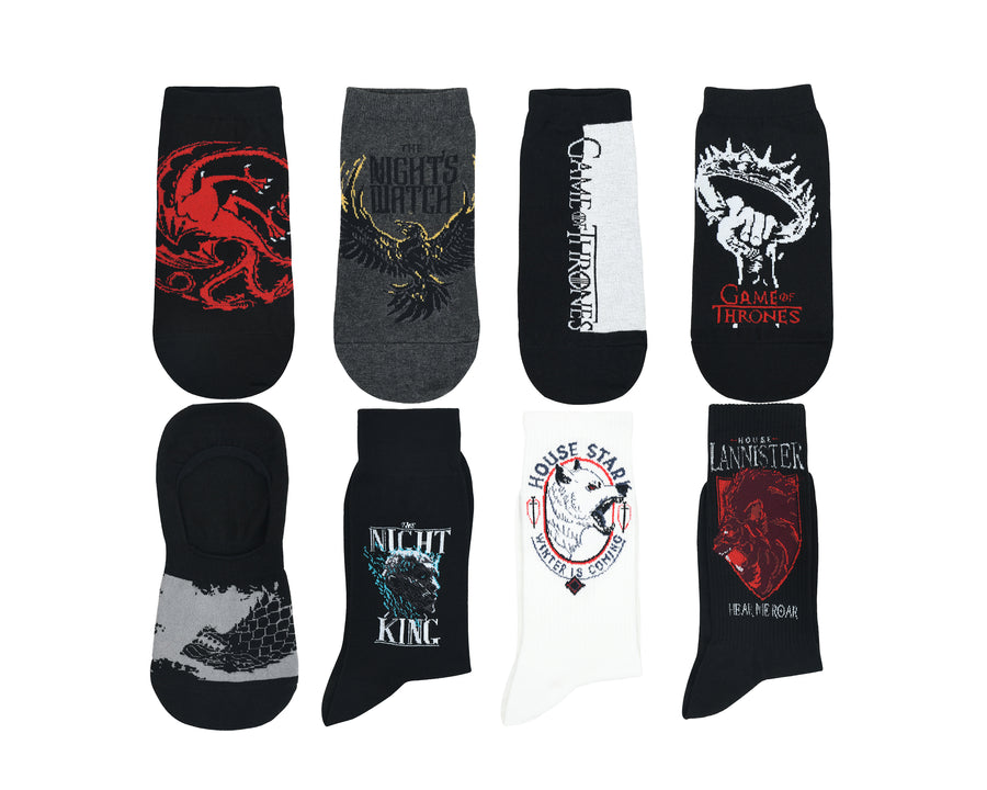 Balenzia x game of thrones gift box for men (free size)(pack of 8 pairs/1u)