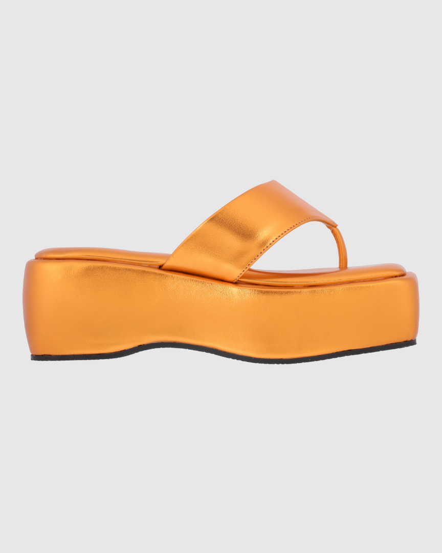 Y2K Chunky Bling Orange platforms