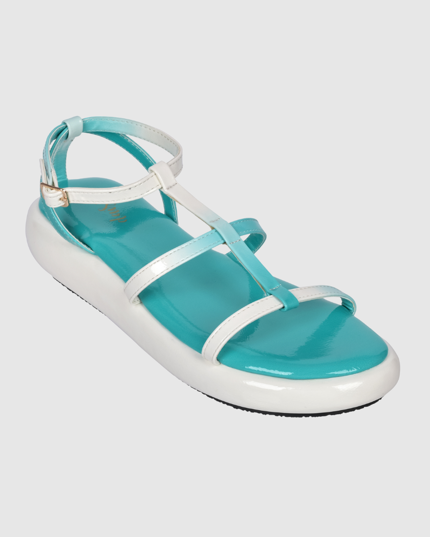 Y2K Ombre Blue&White Sandals