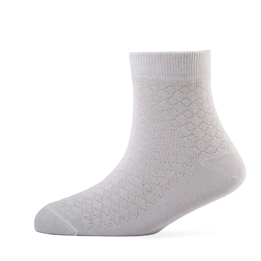 Young Wings Men's White Colour Cotton Fabric Solid Ankle Length Socks - Pack of 5, Style no. 2302-M1