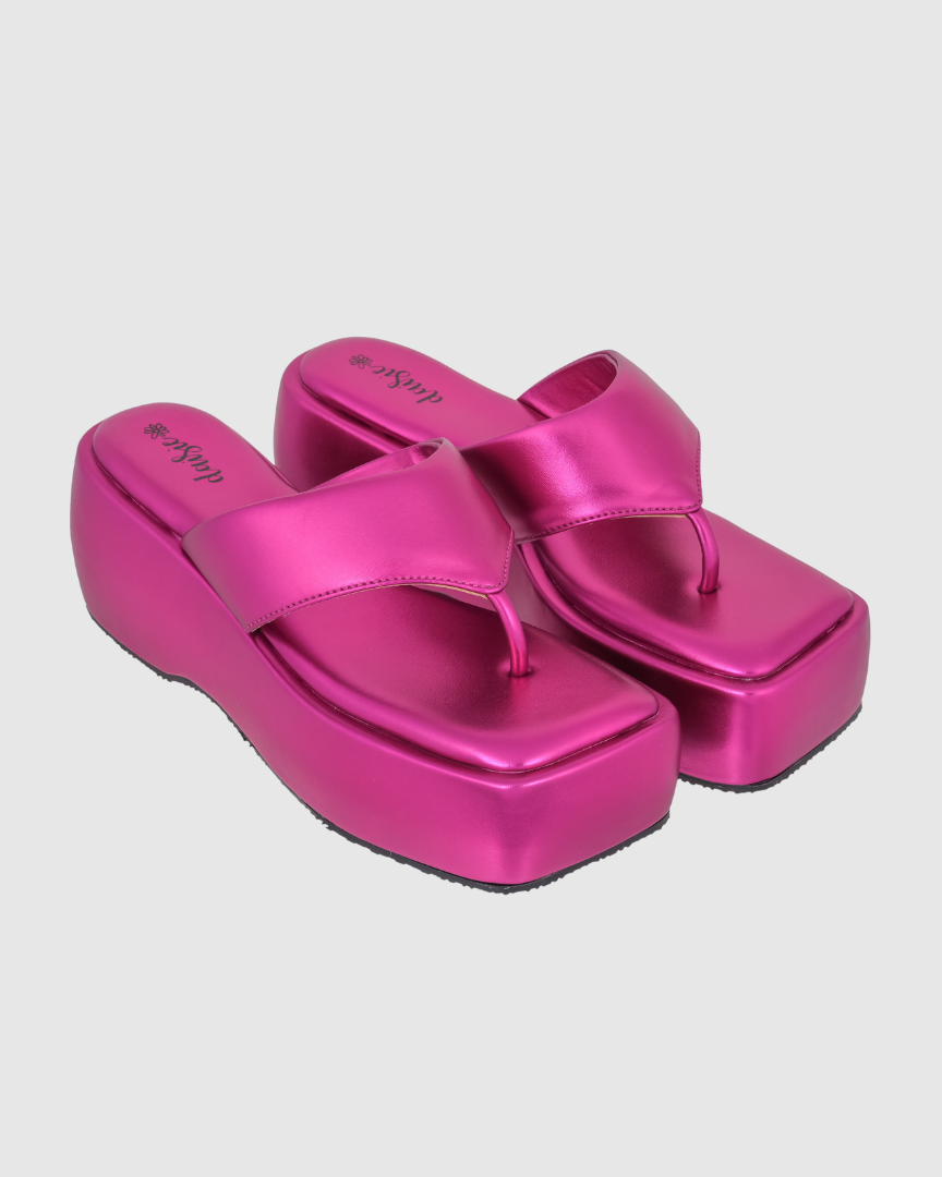 Y2K Chunky Bling Pink platforms