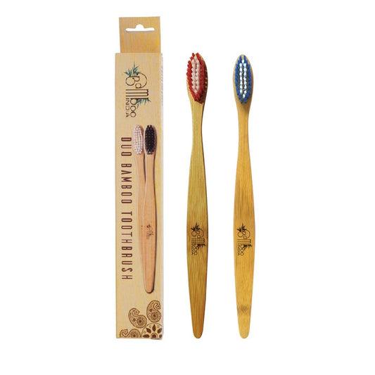 Bamboo toothbrush standard adult - medium (pack of 2)