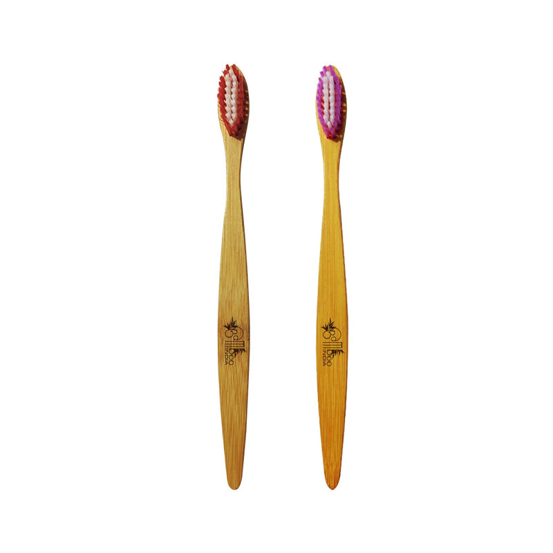 Bamboo toothbrush standard adult - medium (pack of 2)