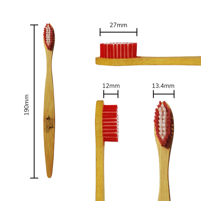 Bamboo toothbrush standard adult - medium (pack of 2)