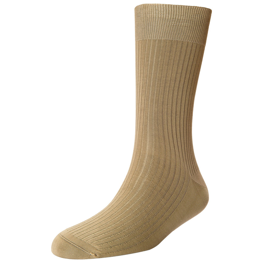 Men's Super Fine 4x1 Rib Full Length Socks