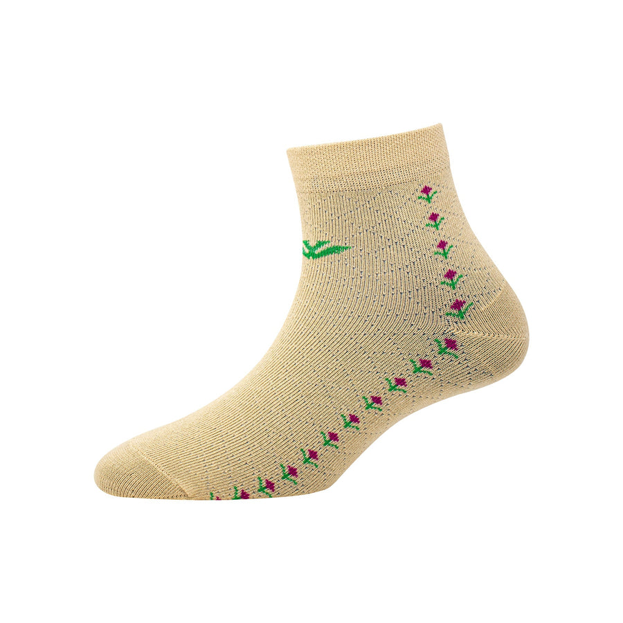 Women's YW-W1-4006 Ankle Flower Socks