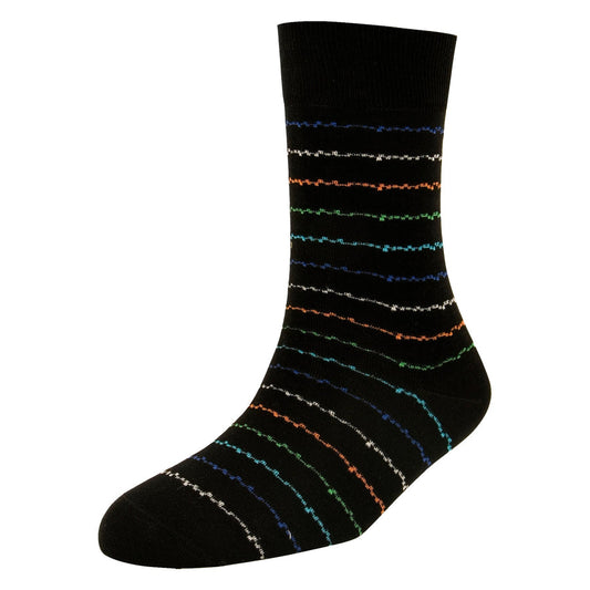 Men's High Fashion Zig Zag Standard Length Socks