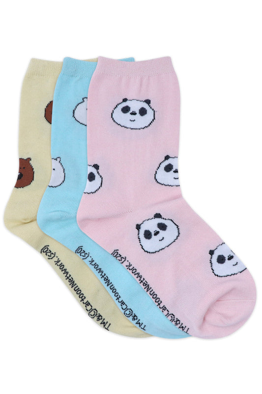 We bare bear gift pack for women-high ankle socks(pack of 3 pairs/1u)