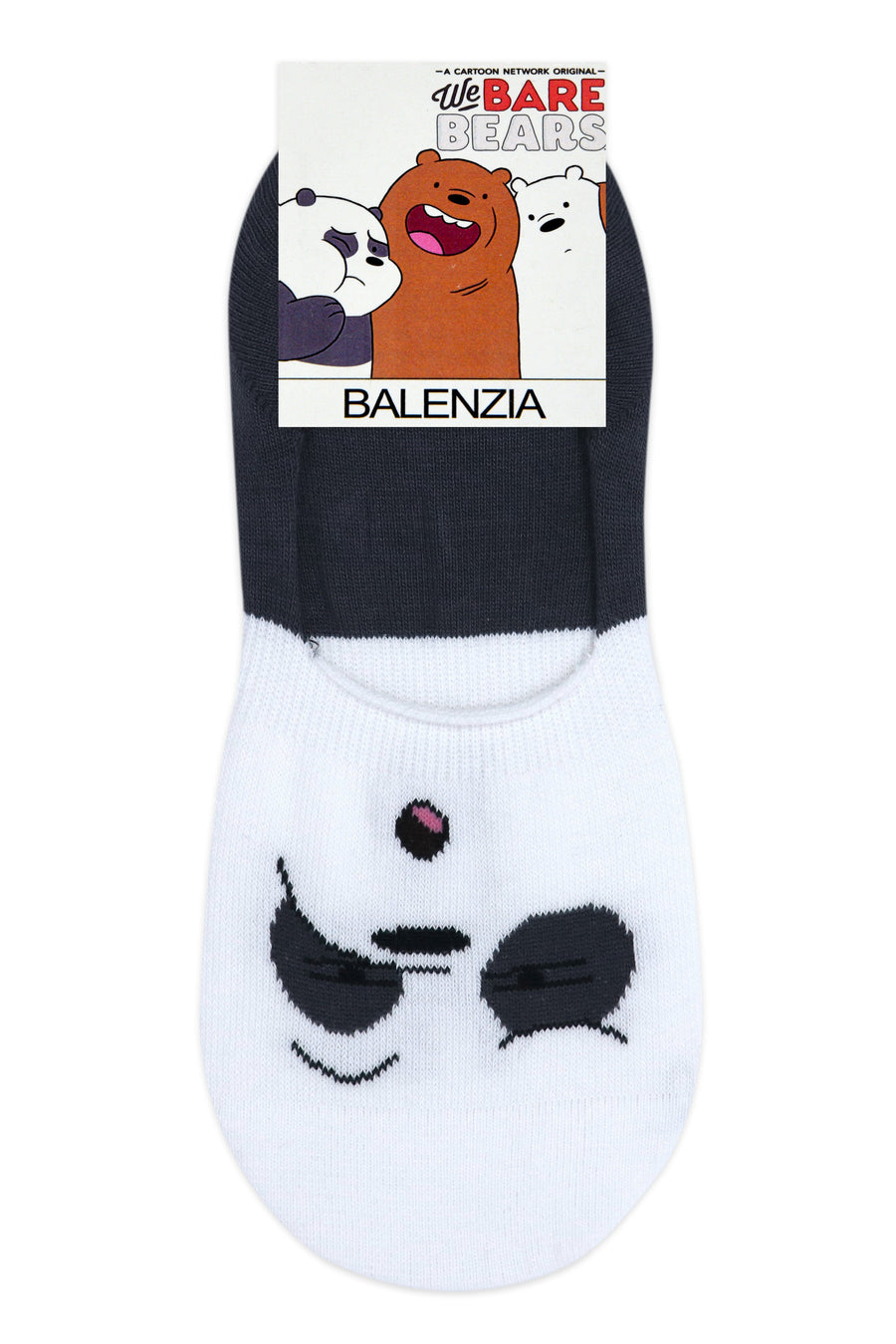 We bare bears by balenzia loafer socks for women with anti slip silicon (pack of 3 pairs/1u)-multicolor-no show / invisible socks