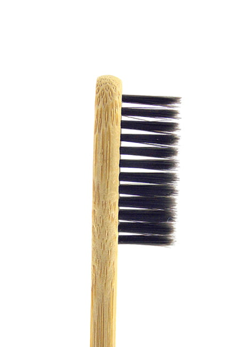 Bamboo toothbrush charcoal adult - soft