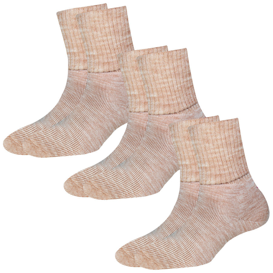 Young Wings Womens Woolen Non-Thumb Socks 700T 01 - Ankle Length - Pack of 3