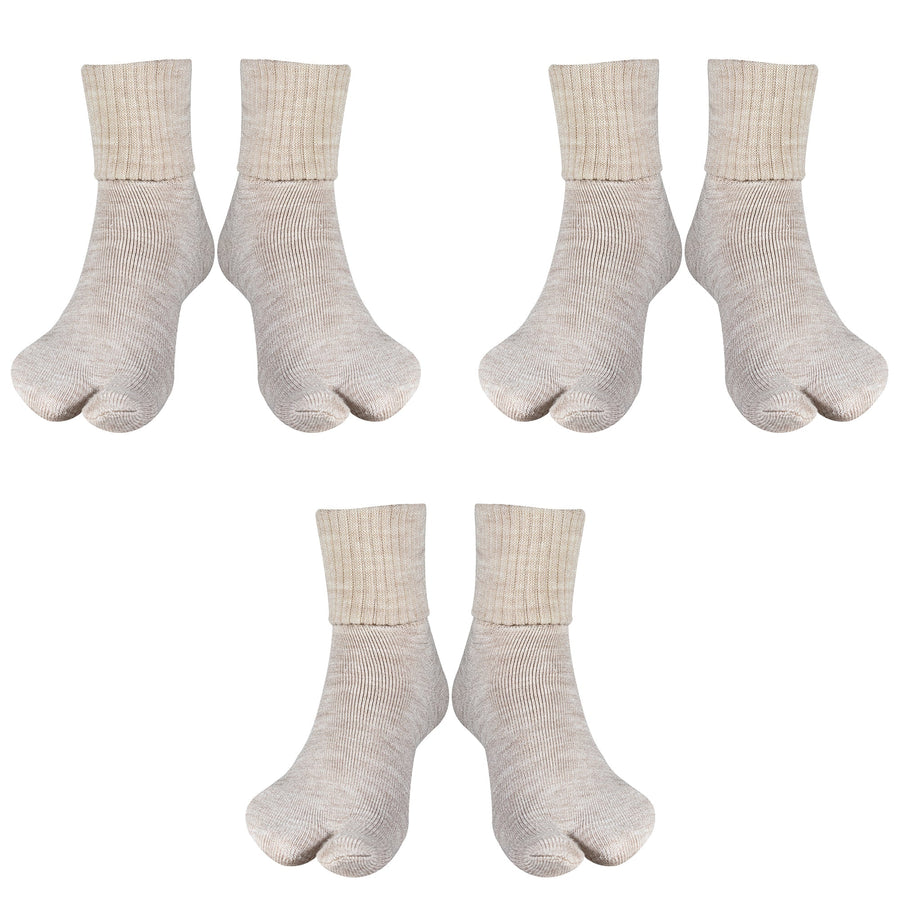 Young Wings Women's Woolen Thumb Socks 700T 02 - Ankle Length - Pack of 3