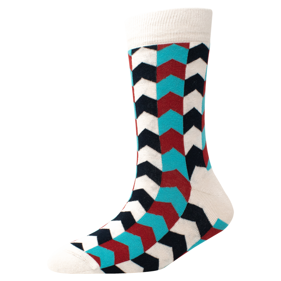 Men's YW-M1-312 Fashion Arrow Crew Socks