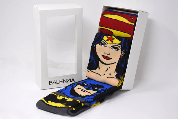 Justice league by balenzia crew socks for kids (pack of 3 pairs/1u)(7-9 years)