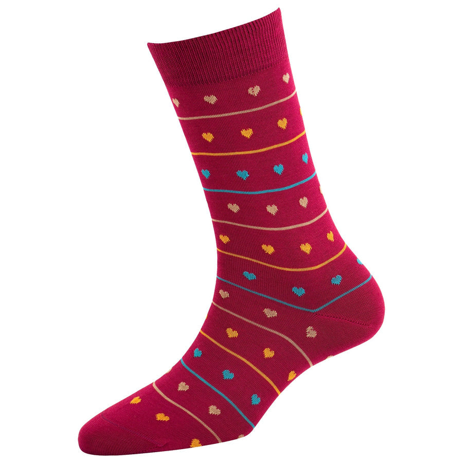 Women's Fashion Heart Stripe Socks