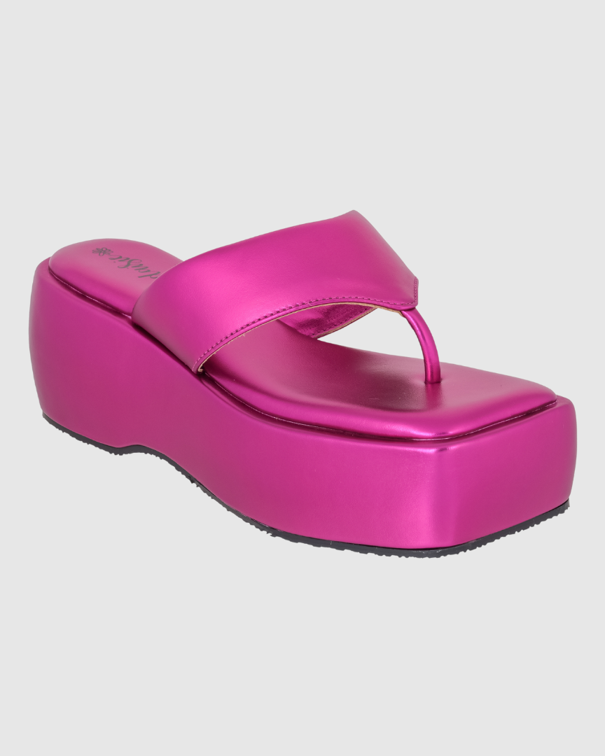 Y2K Chunky Bling Pink platforms