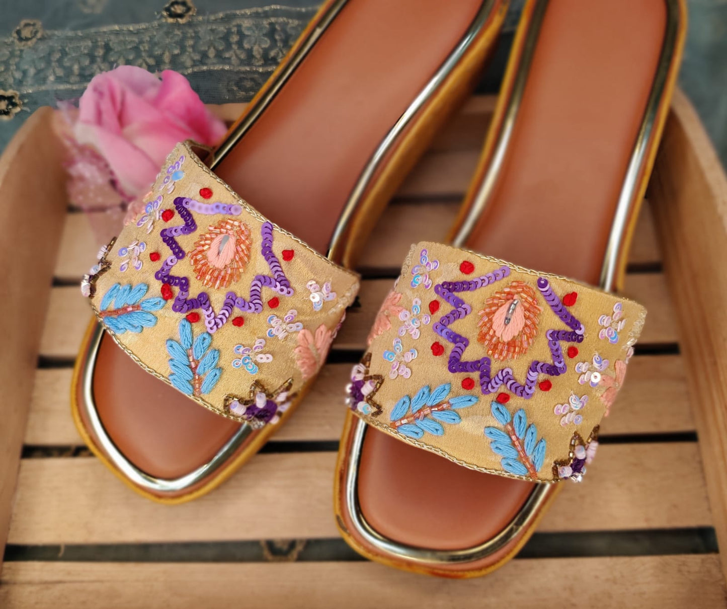 Beautiful Embroidered Wedges