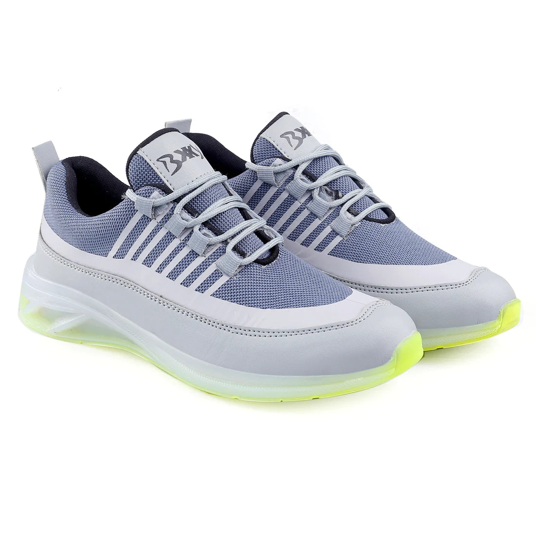 MEN'S SPORTS RUNNING,WALKING LACE-UP SHOES ON TRANSPARENT SOLE