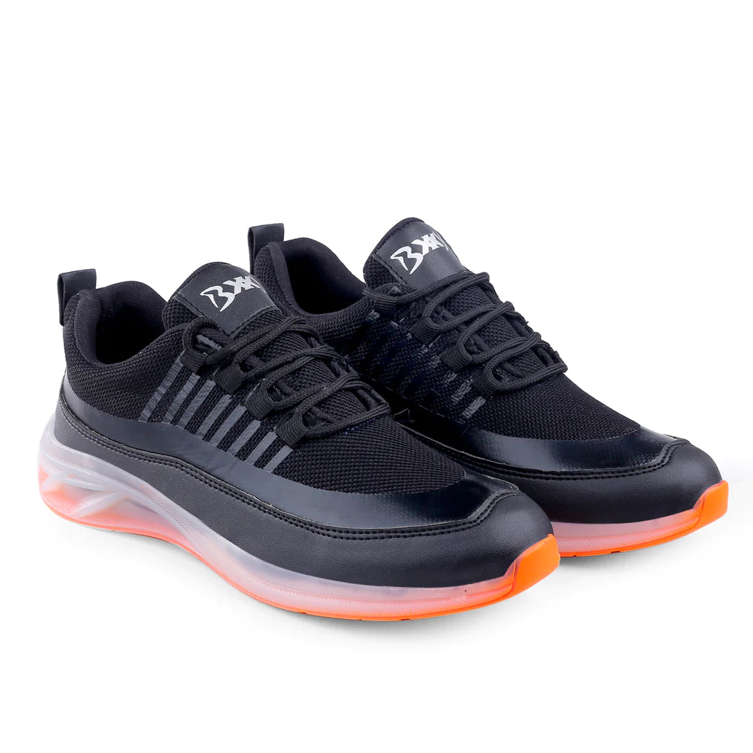 MEN'S SPORTS RUNNING,WALKING LACE-UP SHOES ON TRANSPARENT SOLE