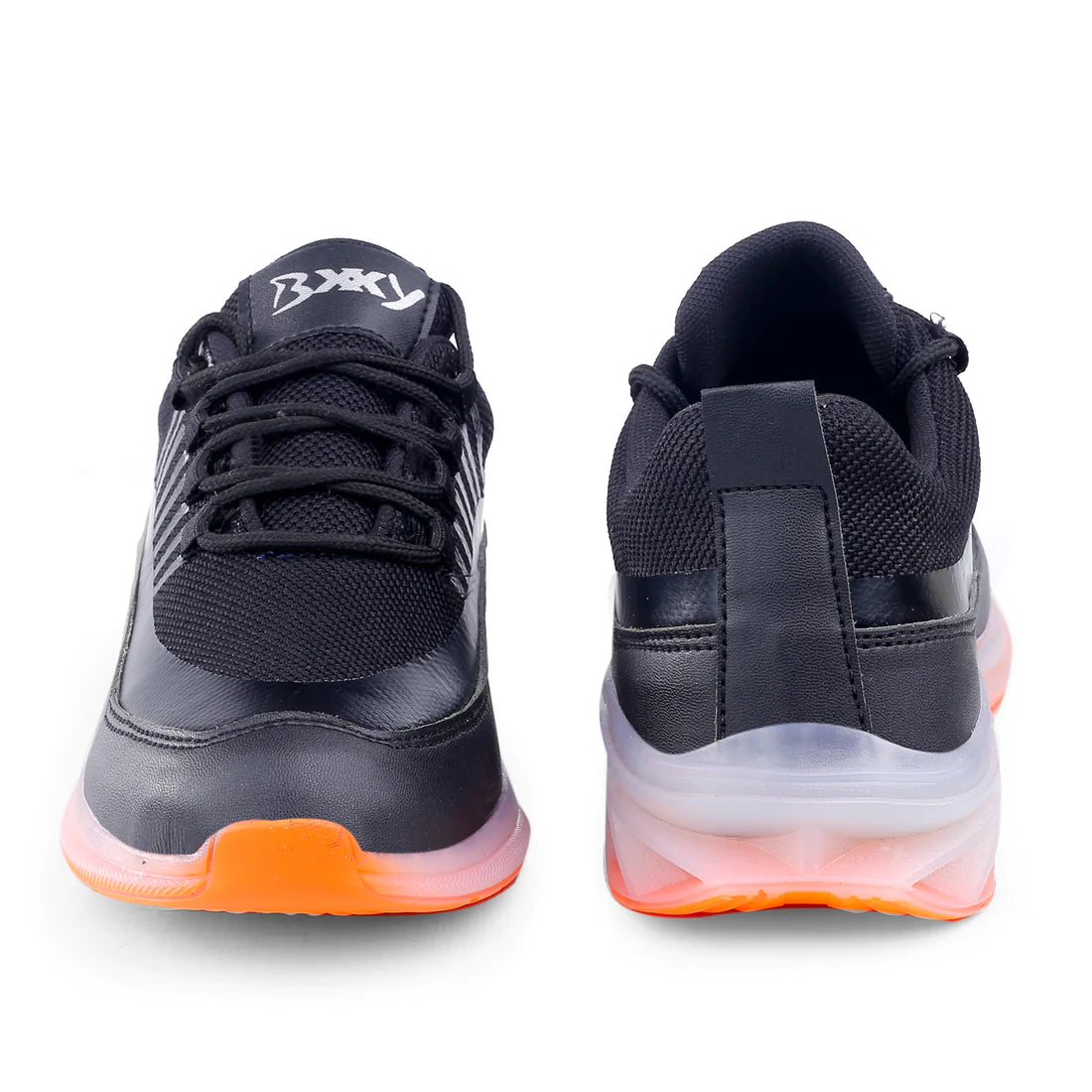 MEN'S SPORTS RUNNING,WALKING LACE-UP SHOES ON TRANSPARENT SOLE