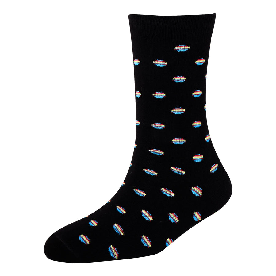 Men's YW-M1-311 Fashion Multi Colour Dot Crew Socks