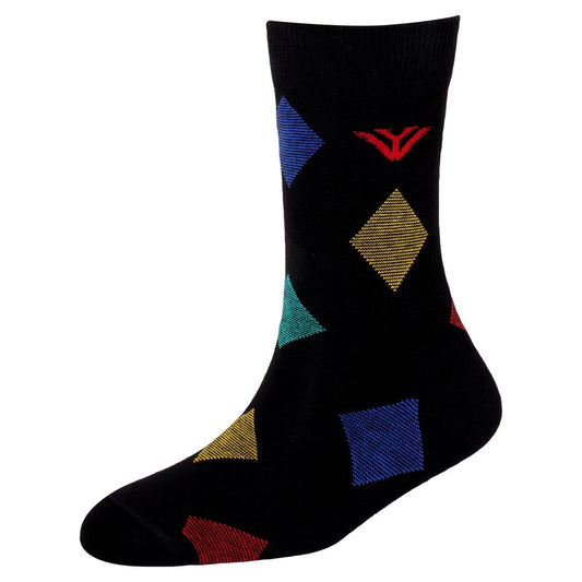 Men's YW-M1-309 Fashion Diamond Crew Socks