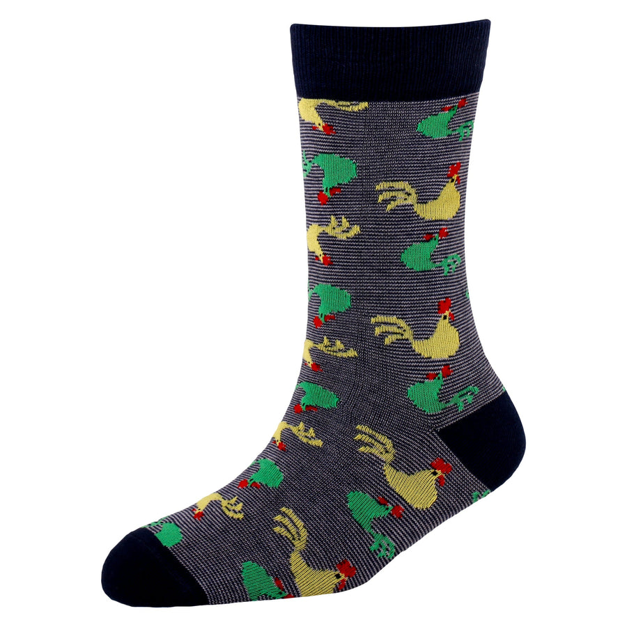 Men's YW-M1-323 Fashion Chicken Crew Socks