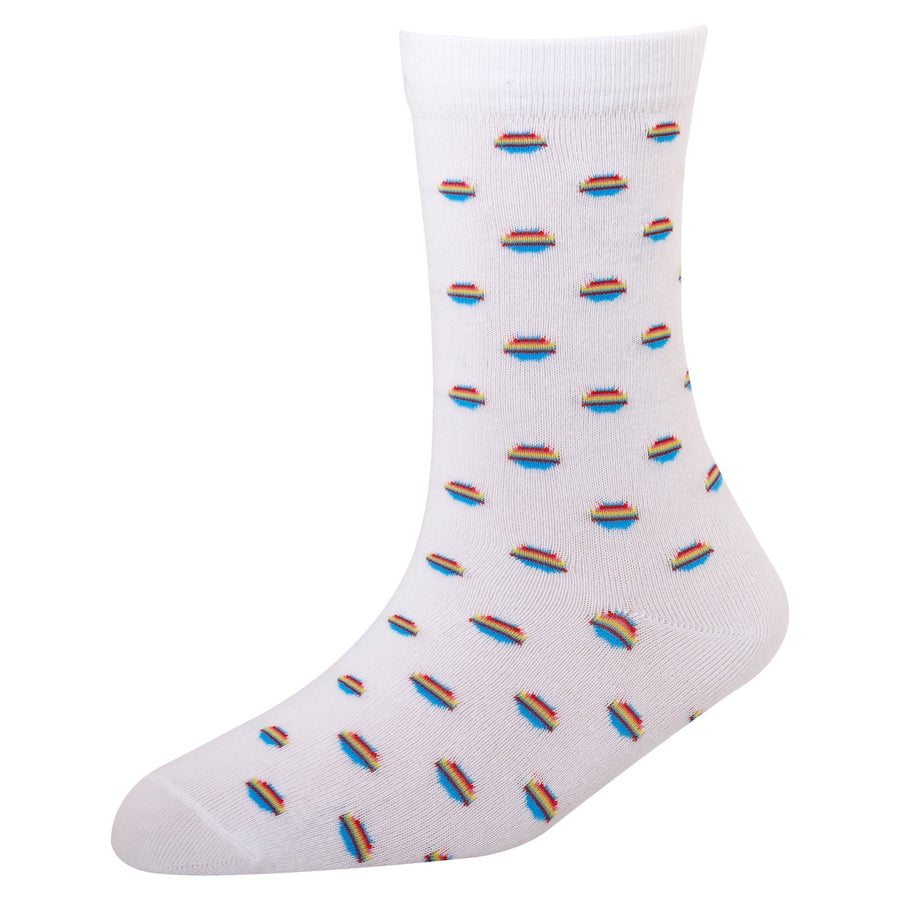 Men's YW-M1-311 Fashion Multi Colour Dot Crew Socks